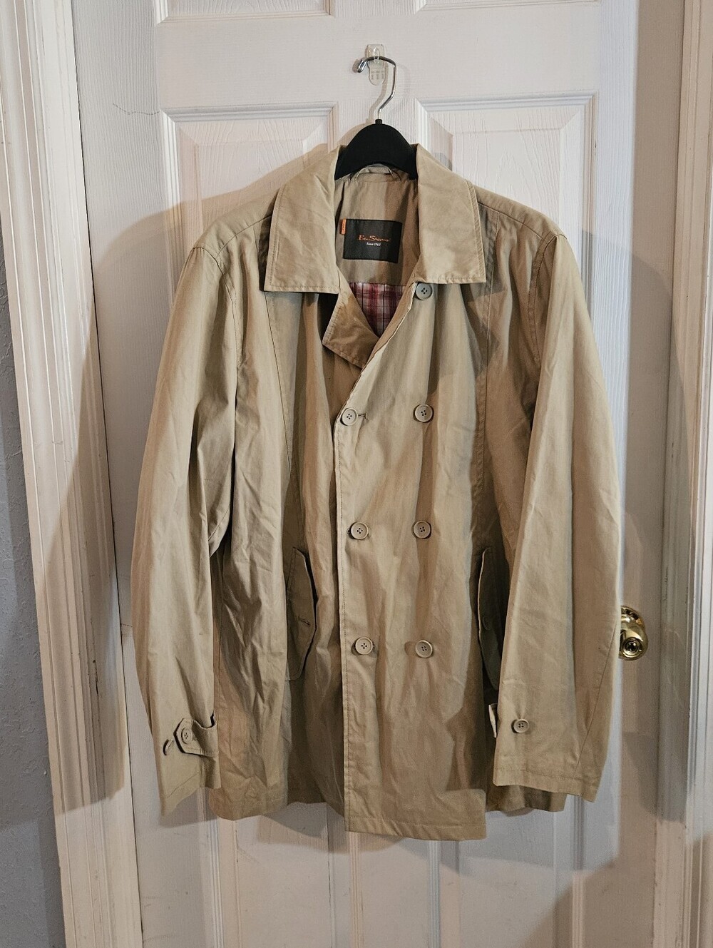 Ben Sherman Womens Double Breasted Khaki Jacket Size XXL - Picture 1 of 11